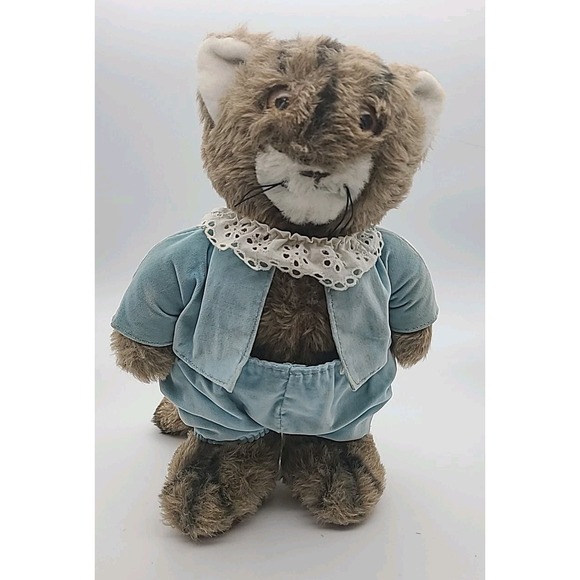Tom Kitten Beatrix Potter Plush Cat Jacket Pants Collar HTF RARE VINTAGE See Pic - Picture 1 of 12
